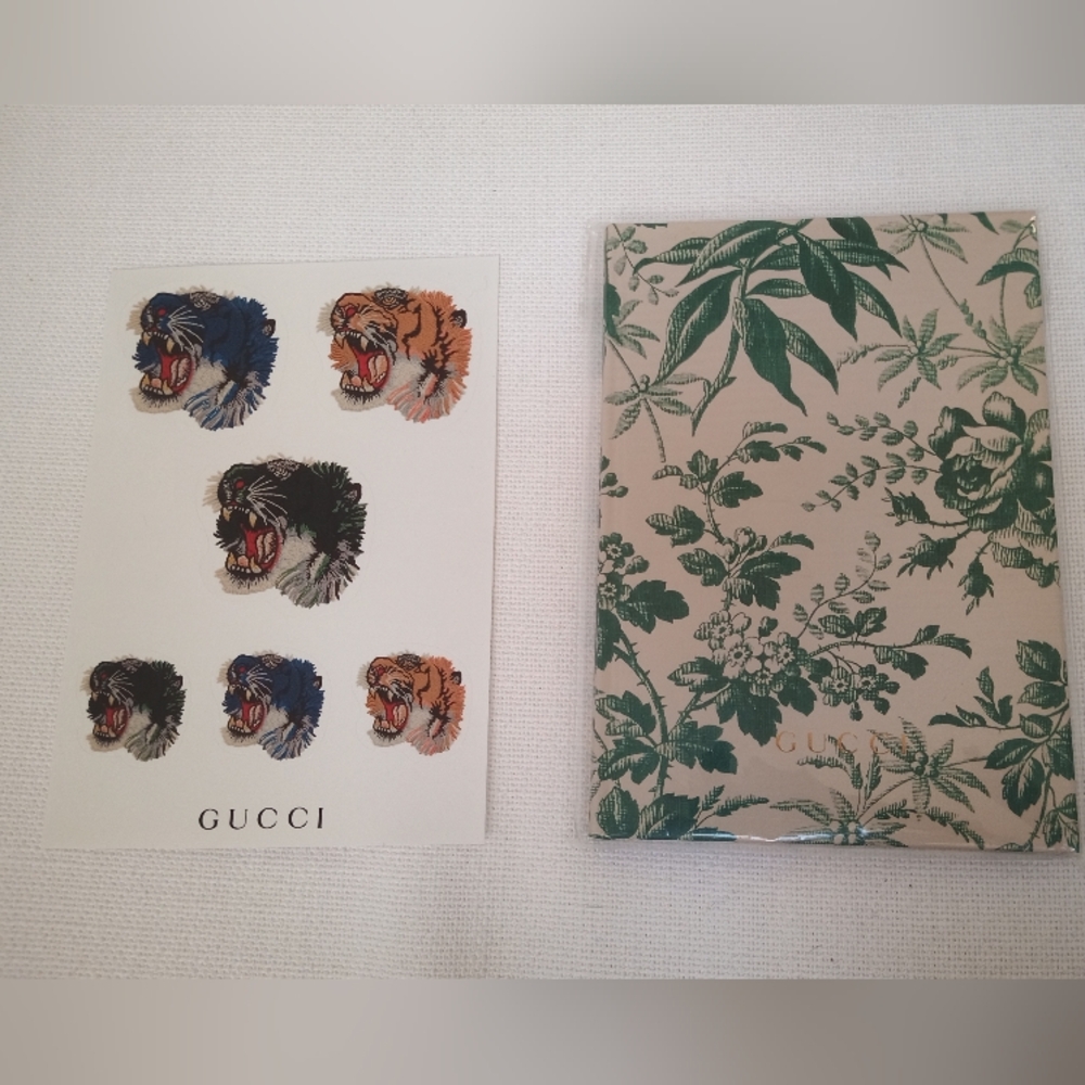 New Sealed Gucci Uomo Botanical Hardcover Notebook w/ Collectible Stickers